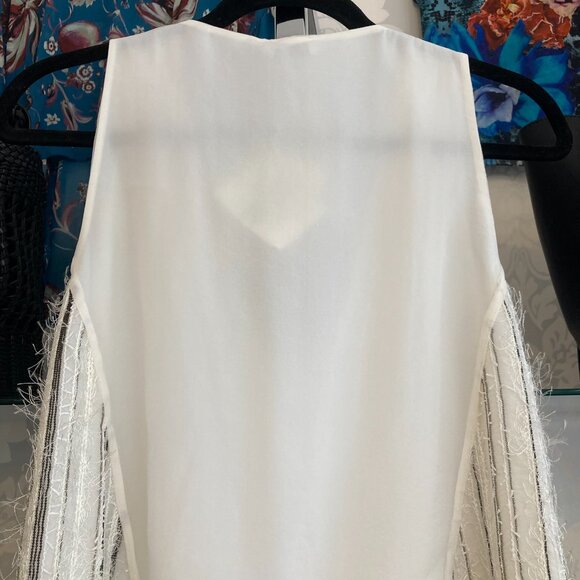 Brunello Cucinelli Stripe Sleeveless Blouse - Size 2XL NWT - Picture 4 of 10